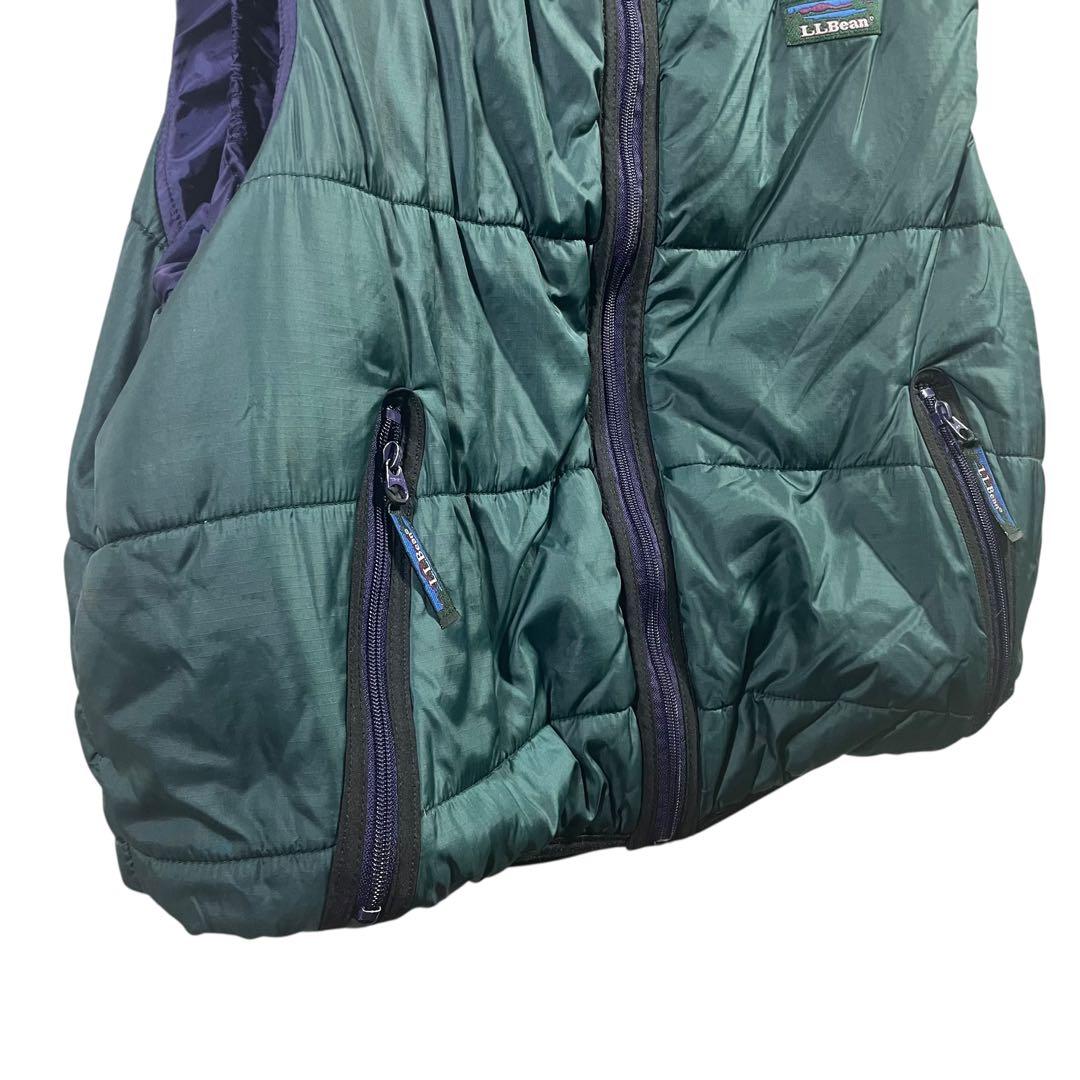80s L.L.Bean プリマロフト　ベスト　グリーン　L