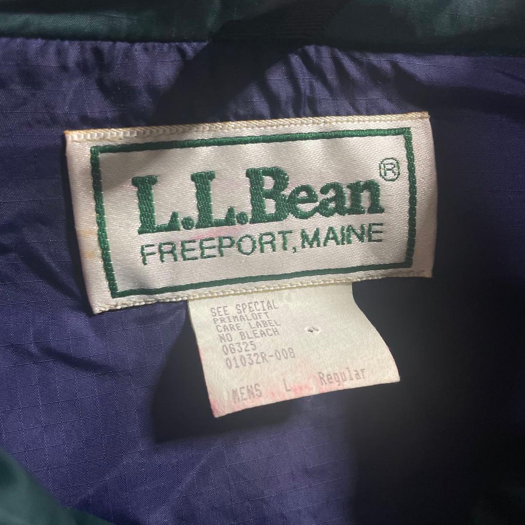 80s L.L.Bean プリマロフト　ベスト　グリーン　L
