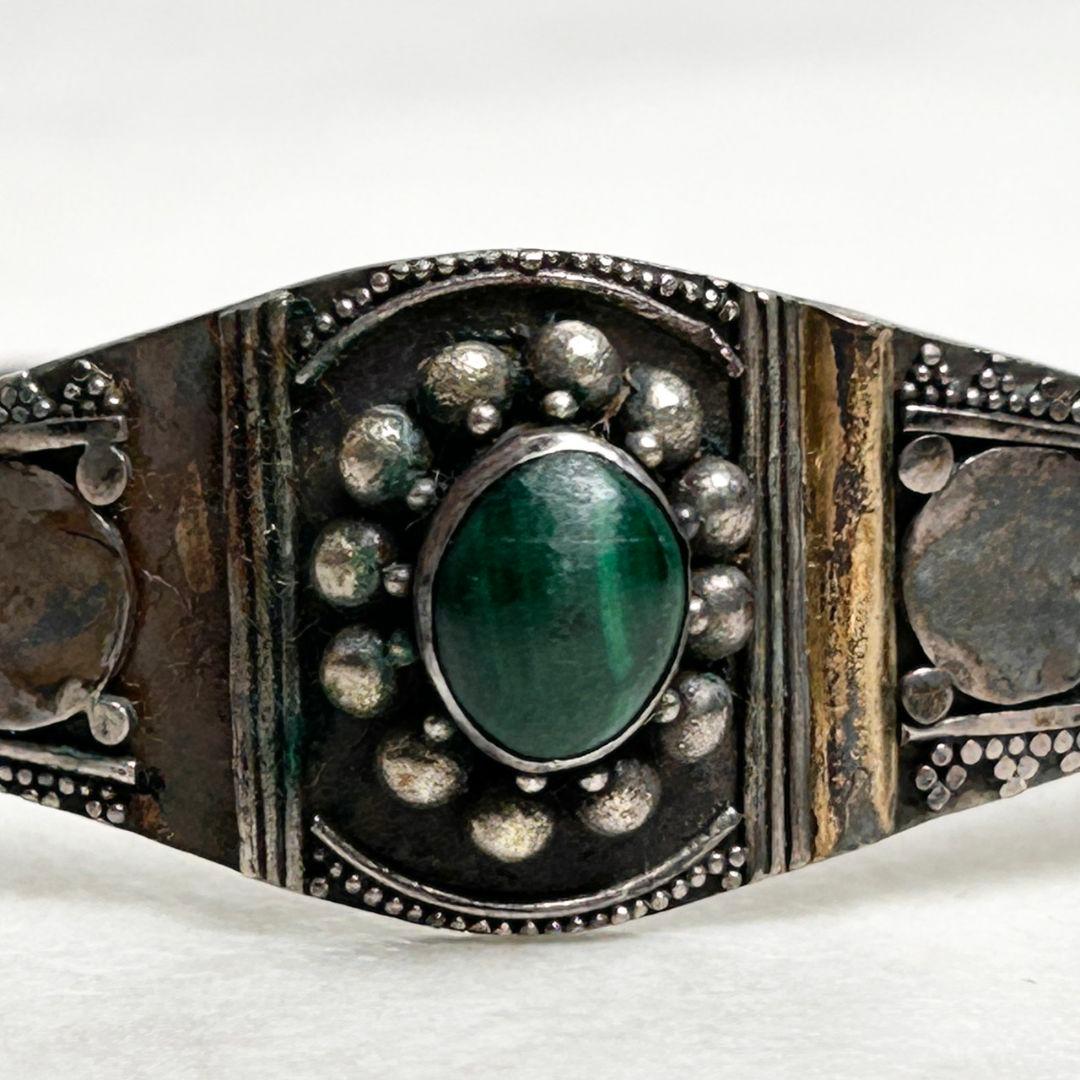 【極希少】シルバーバングル 60s 欧州 ヨーロッパ ヴィンテージ ターコイズ