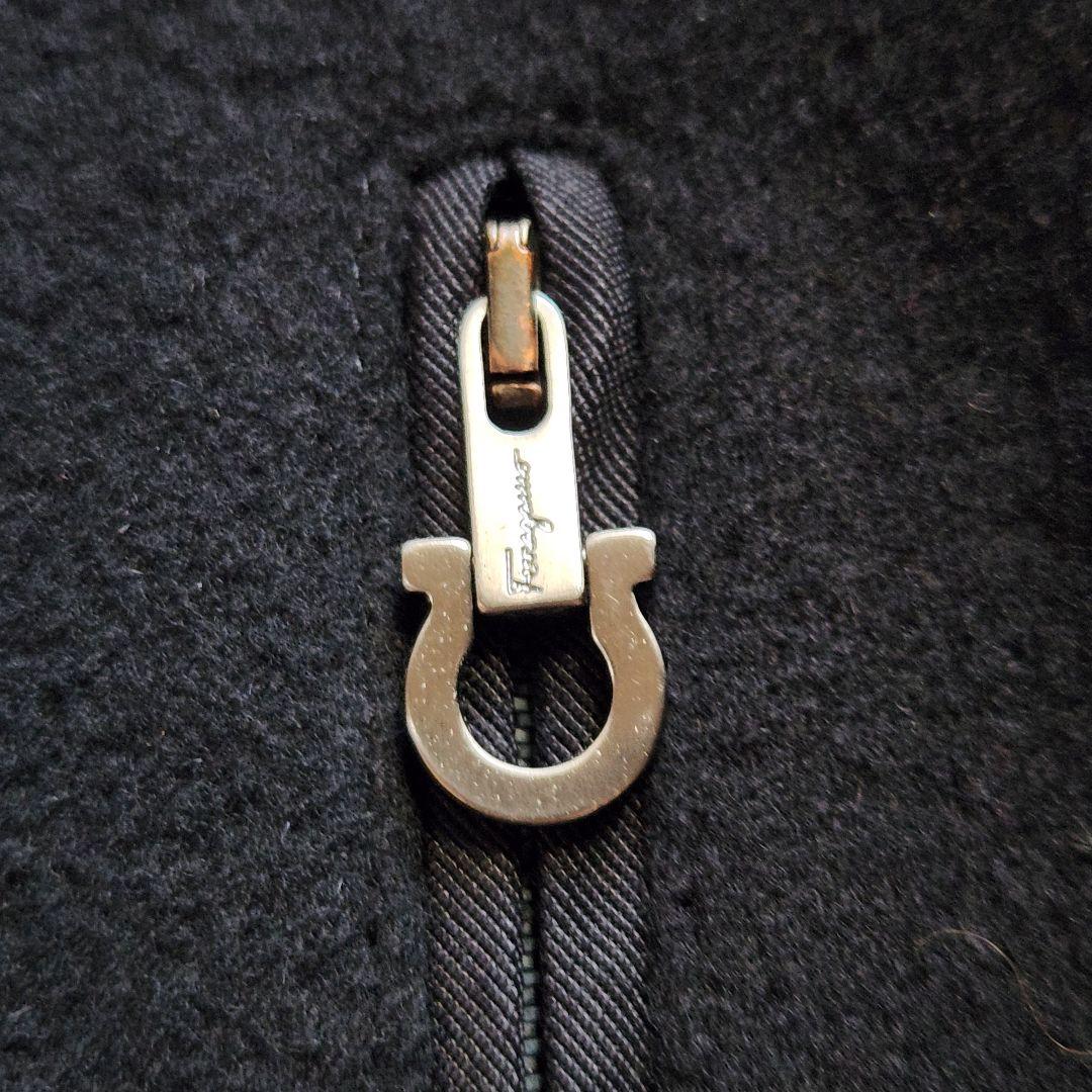 入手困難✨XL相当 フェラガモ ピーコート カシミヤ ガンチーニ金具 ブラック