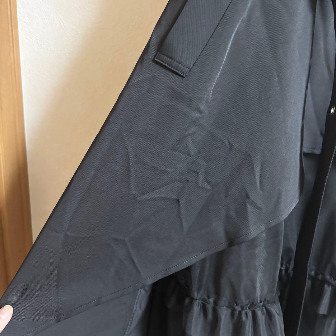 HARE ハレ トレンチライクフリルキャミワンピース ブラック