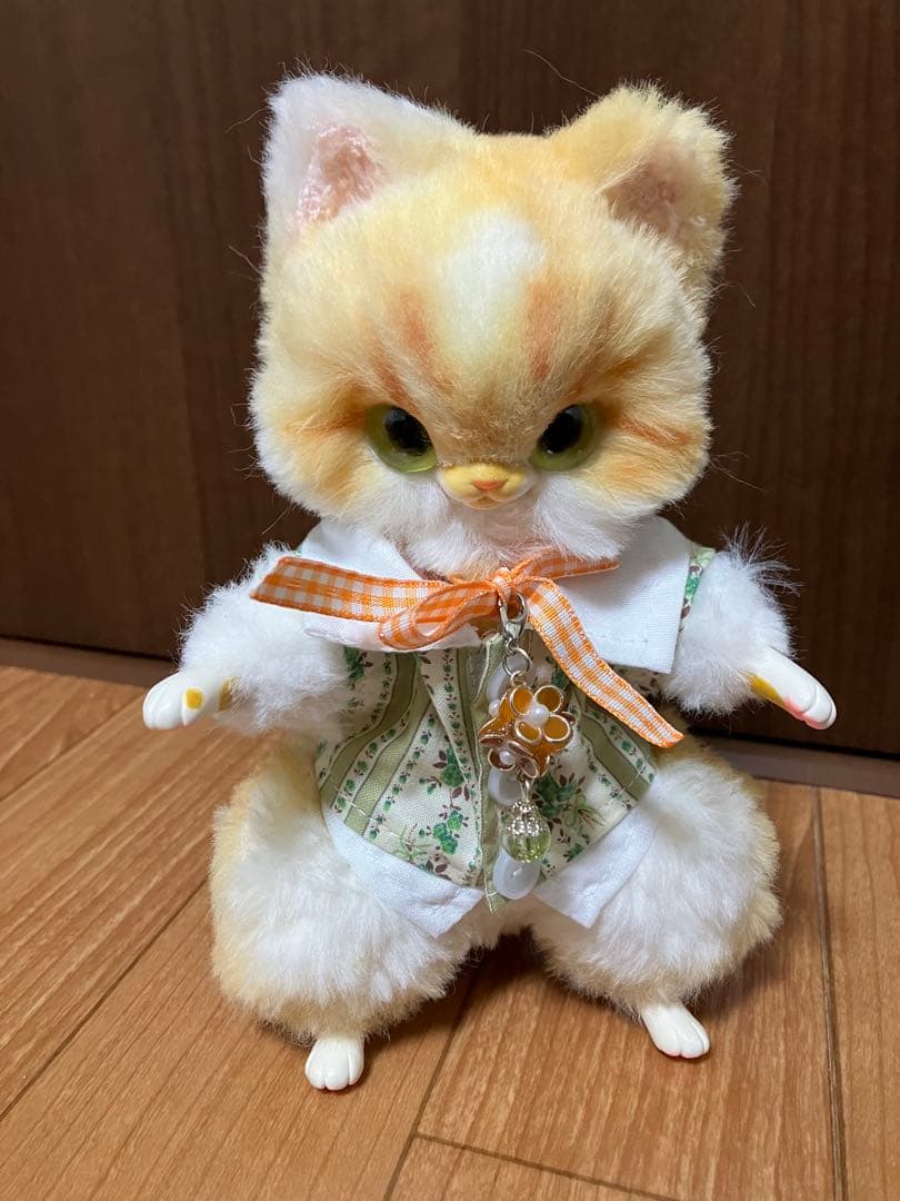 国内作家様　茶白猫 茶トラ ハンドメイド アートドール 猫 手作り人形
