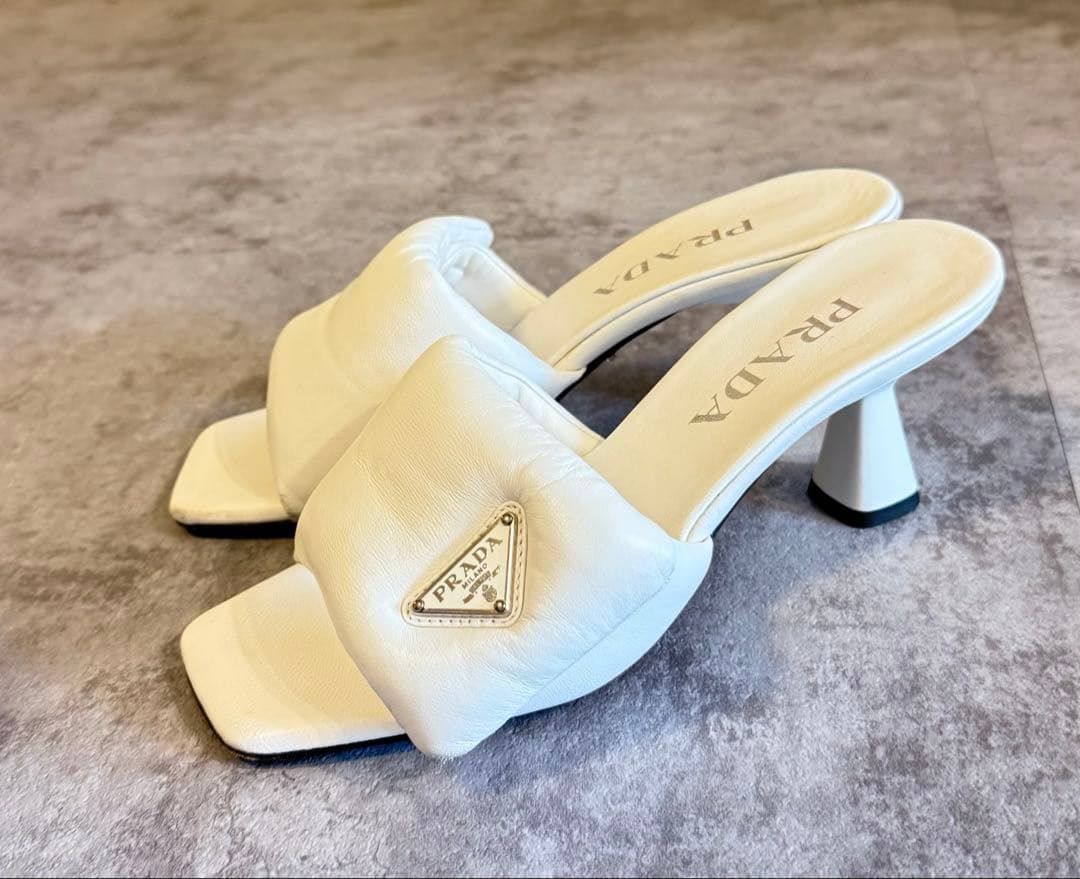 PRADA ミュール パンプス ホワイト