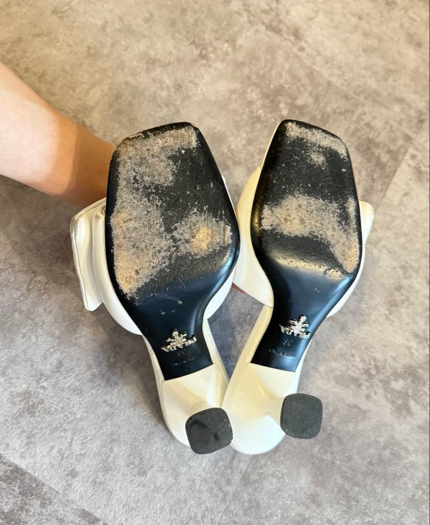 PRADA ミュール パンプス ホワイト