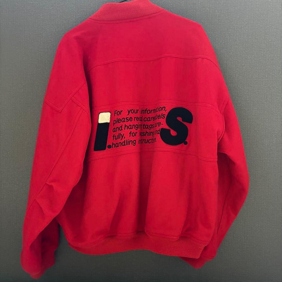 イッセイミヤケ　ヴィンテージ　赤　ブルゾン　MA-1風