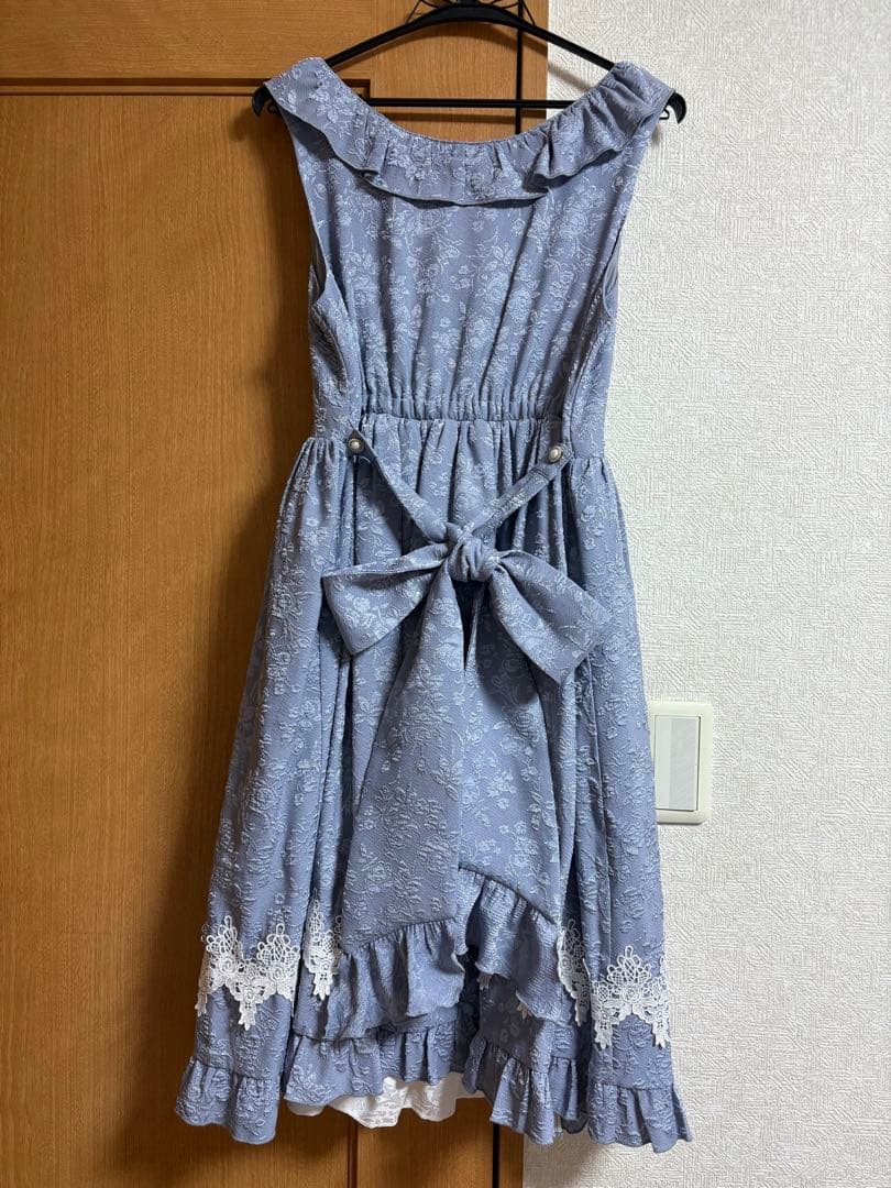 axes femme kawaii ロココ　ジャンパースカート　ブルー