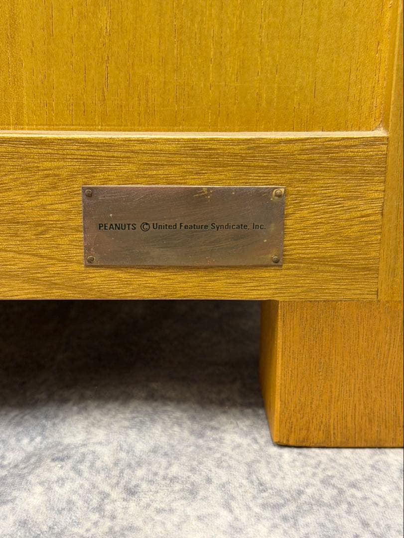 希少 スヌーピー PEANUTS チェスト 手彫り 木彫り レトロ アンティーク