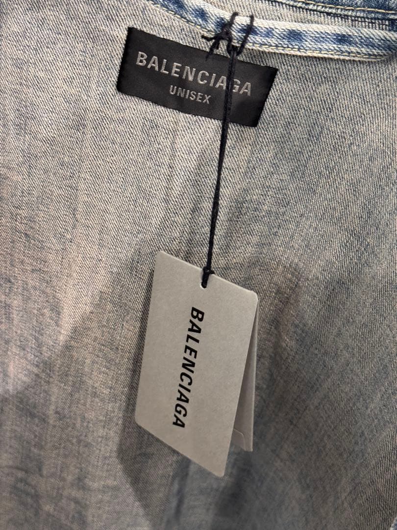 正規品　新品未使用　バレンシアガ　デニムジャケット　オフショルダー