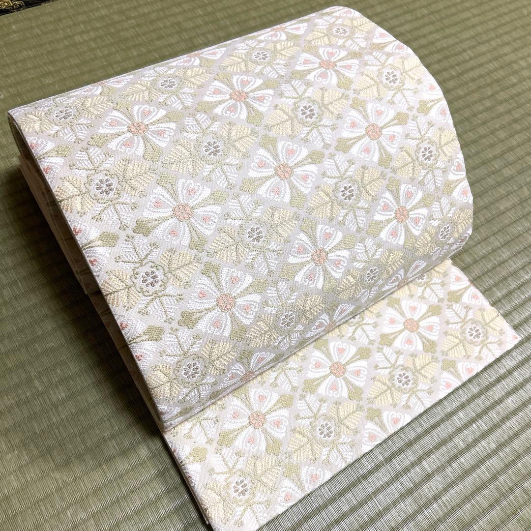 正絹　袋帯《花紋様》