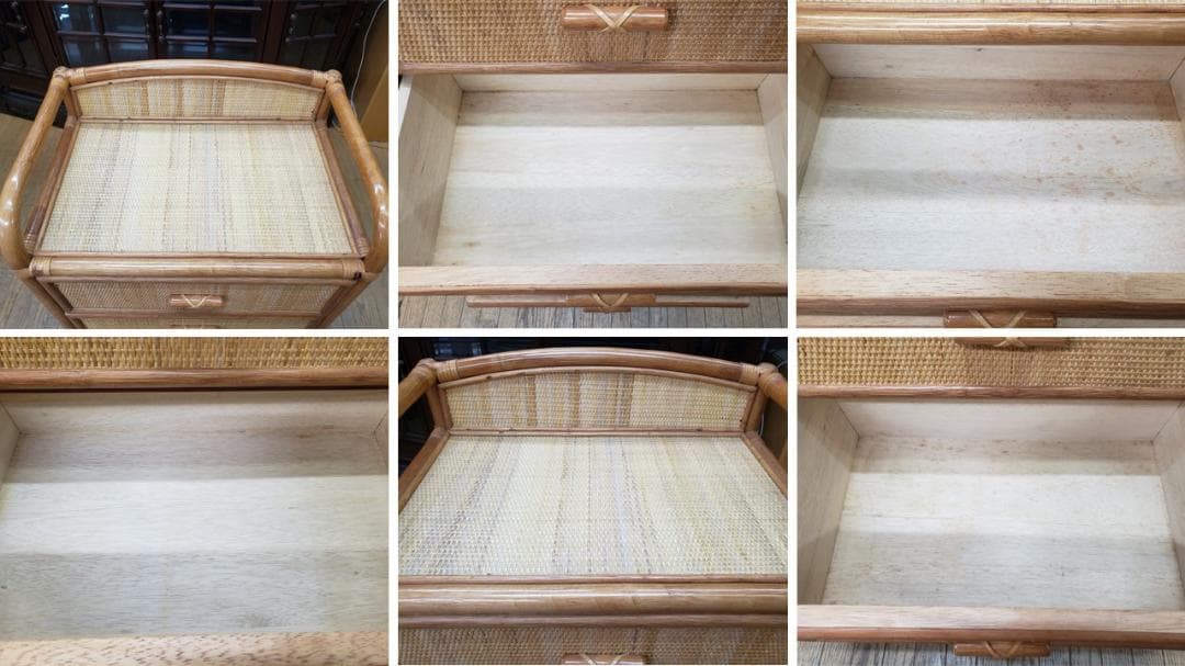 poopydesign　横濱　カザマ　籐　ラタン　四段チェスト