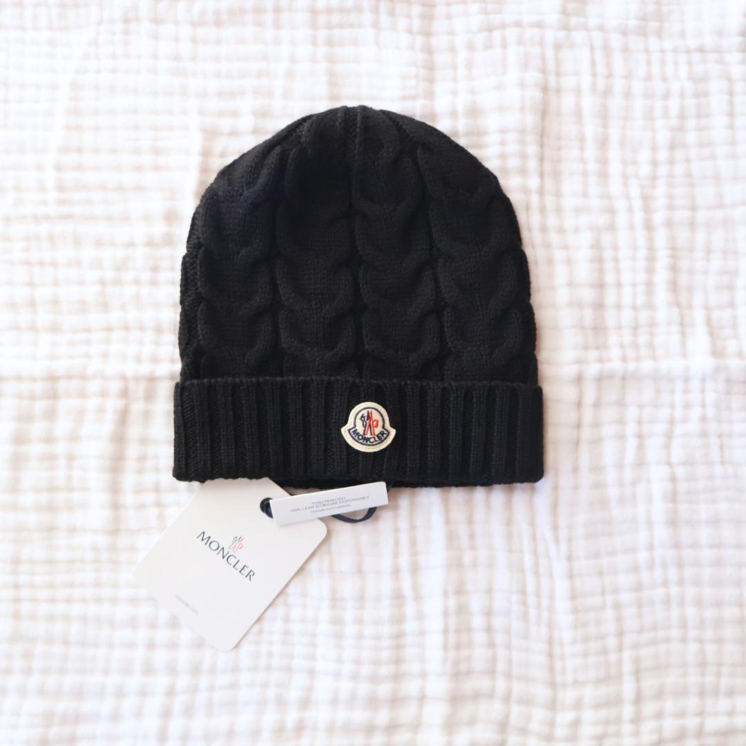 SALE★Moncler★ニット帽　新品　未使用　タグ付　ブラック