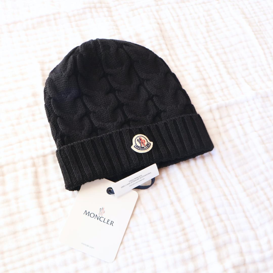 SALE★Moncler★ニット帽　新品　未使用　タグ付　ブラック