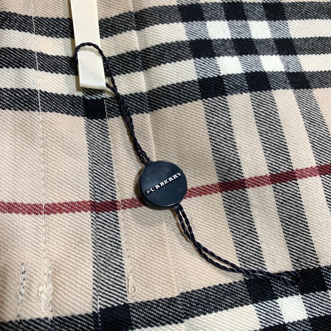 バーバリーロンドン プリーツスカート ラップ巻き ノバチェック ベージュ US8