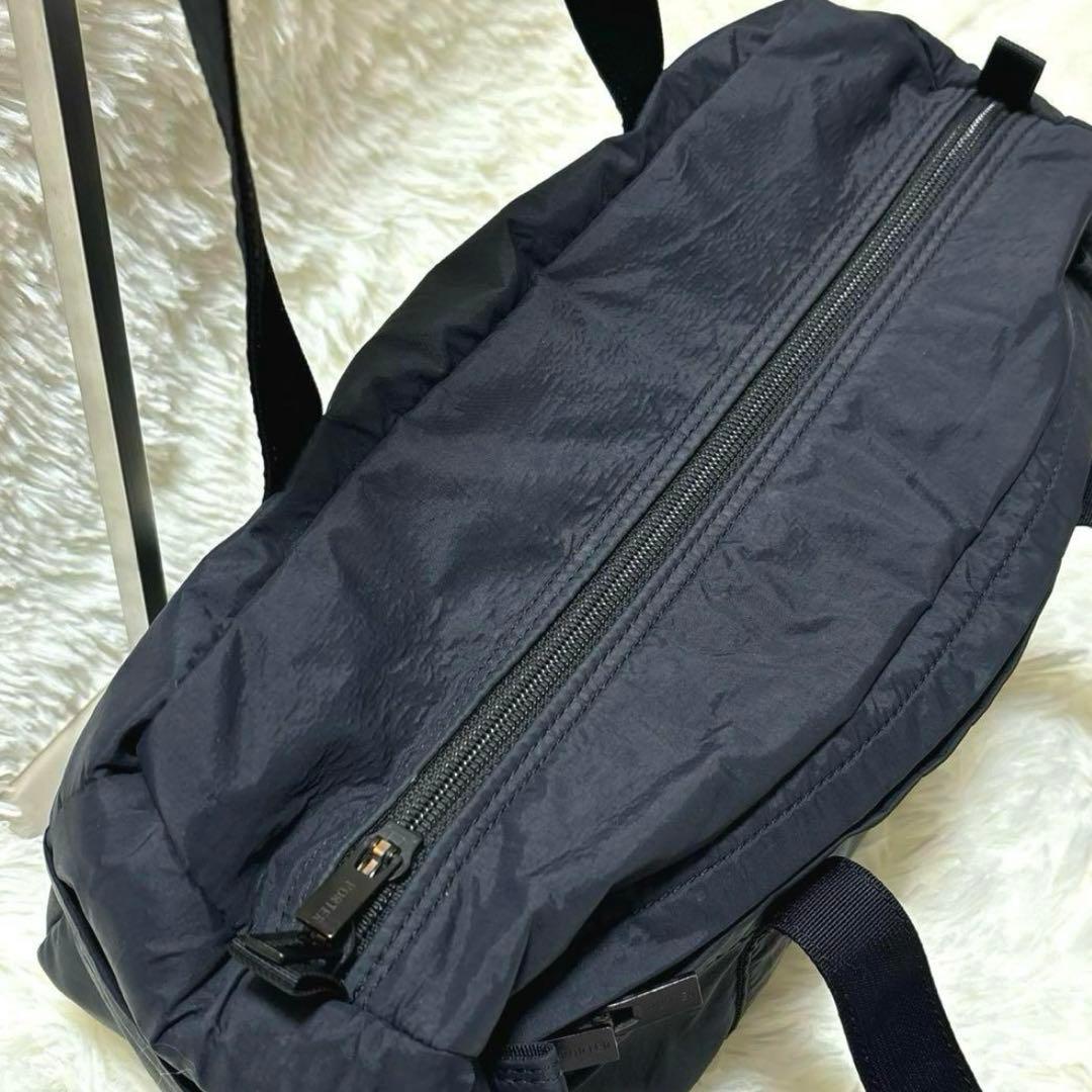 【美品】PORTER ナイロン ボストンバッグ　ドラムバッグ　ネイビー