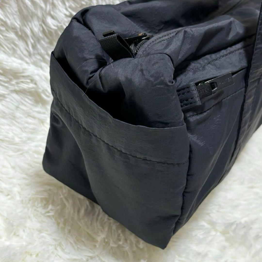 【美品】PORTER ナイロン ボストンバッグ　ドラムバッグ　ネイビー