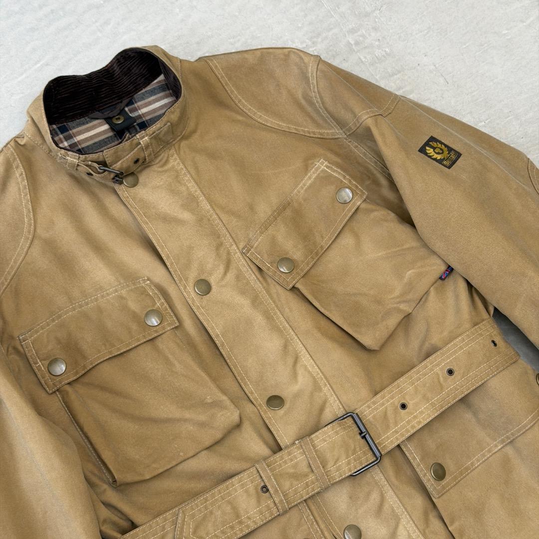 や*ん様 【美品】 ベルスタッフ ミリタリージャケット コットン ベージュ S