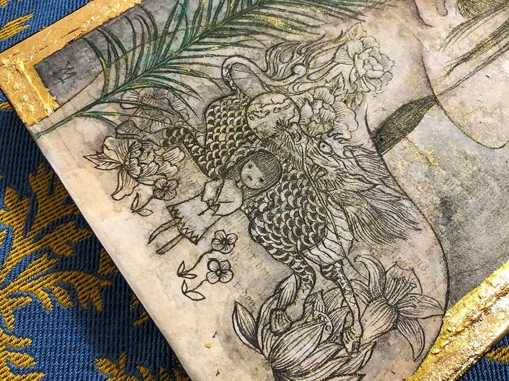 手描き絵画「個人的な憂鬱」日本画　オリジナル　原画