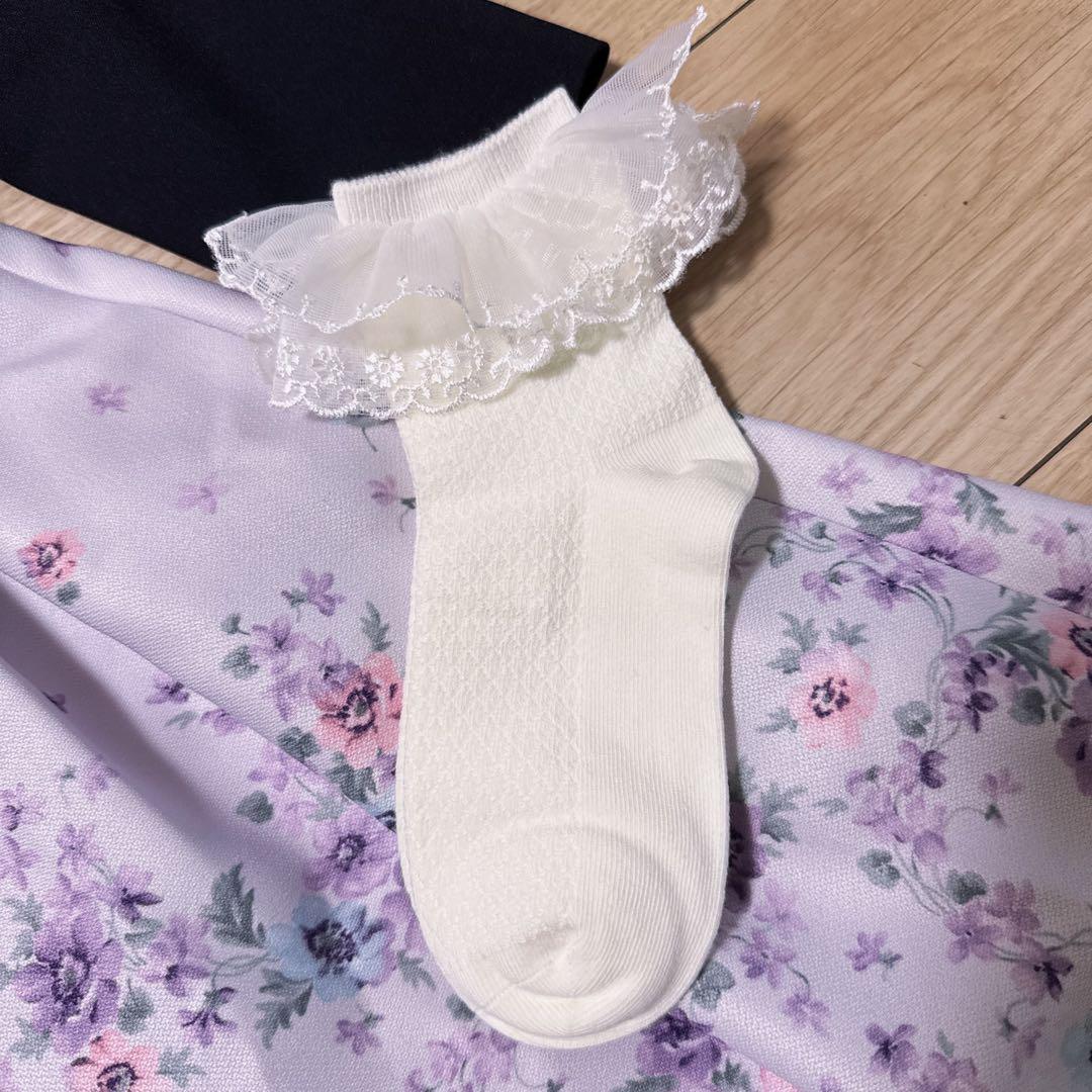 ショパン　入学式　パネルフラワーアンサンブル　120 美品　パンプス　ソックス