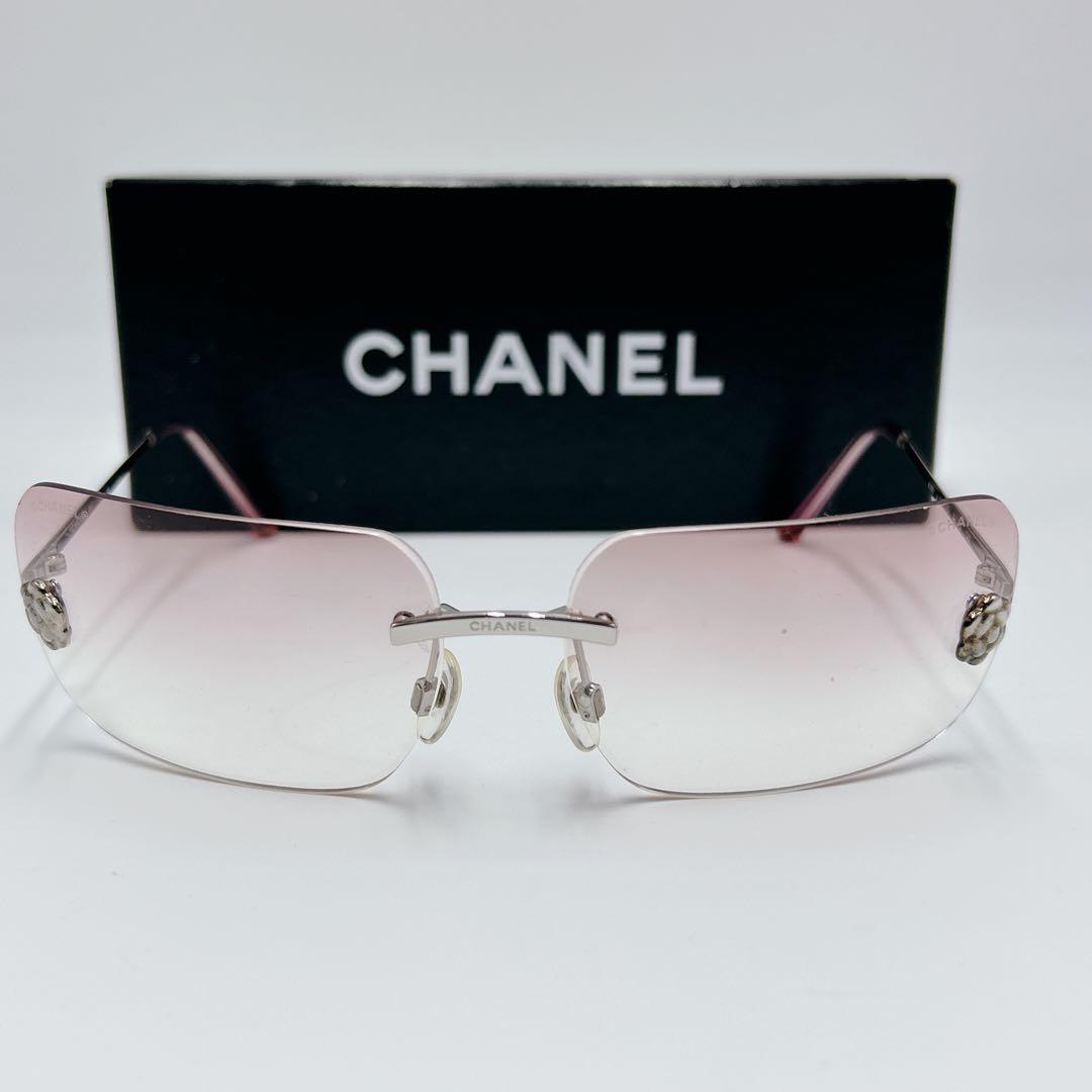✨極美品✨ シャネル サングラス ココマーク カメリア グラデーション ピンク
