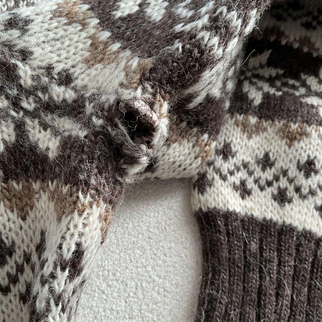 ノルウェー製　ノルディックニット　毛100 大きめ　カジュアル　きれいめ　モード