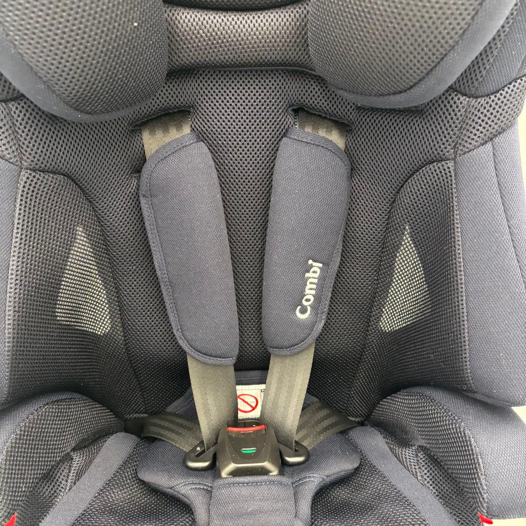 極美品　Combi ジョイトリップ エアスルー　ジュニアシート　GH ネイビー
