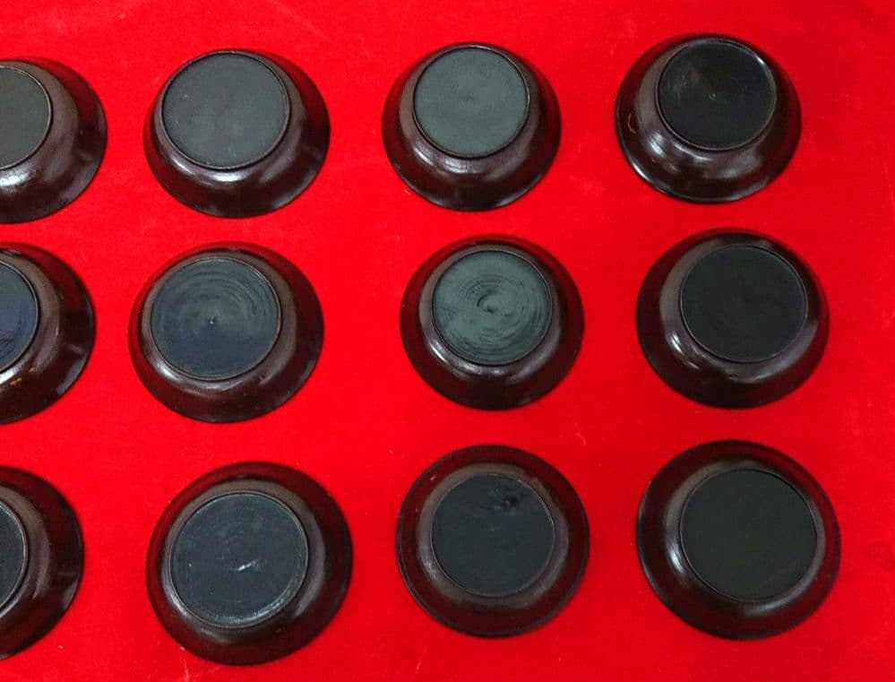 木地菊紋手塩皿、木皿18枚 　A340