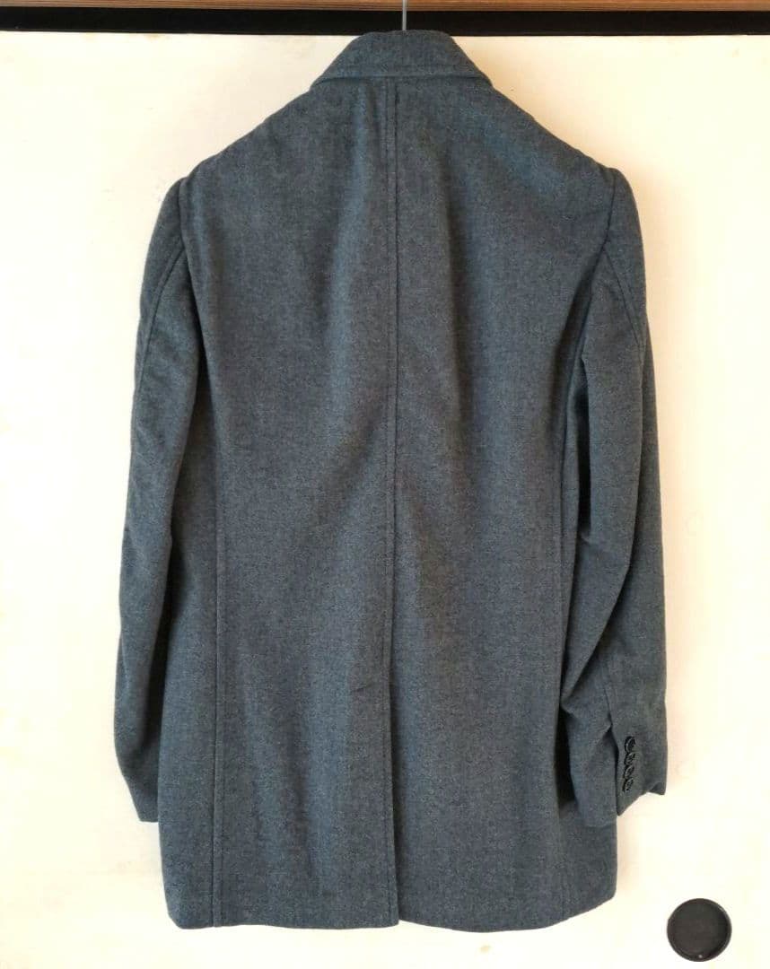 【プラダ】 ウールステンカラージャケット グレー　made in Italy