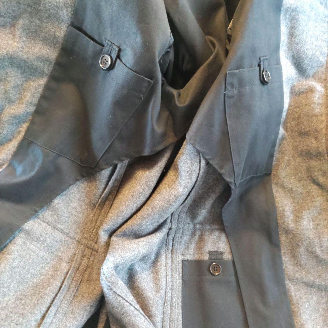 【プラダ】 ウールステンカラージャケット グレー　made in Italy