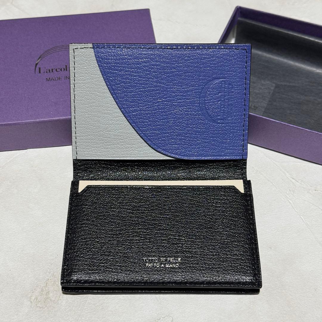 L'Arcobaleno レザー名刺入れ ブラック