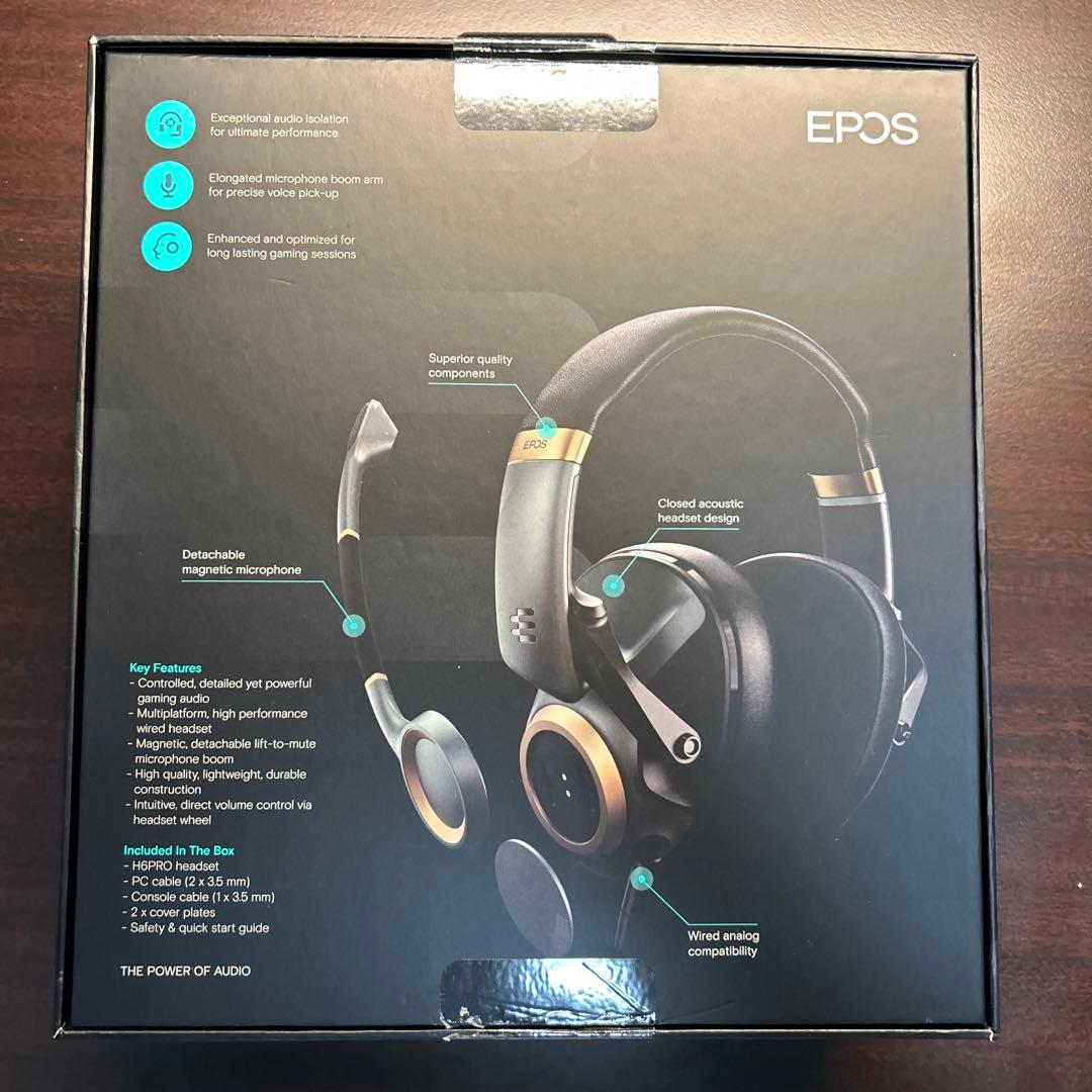 EPOS H6Pro グリーン　 密閉型　付属品付き ゲーミングヘッドホン
