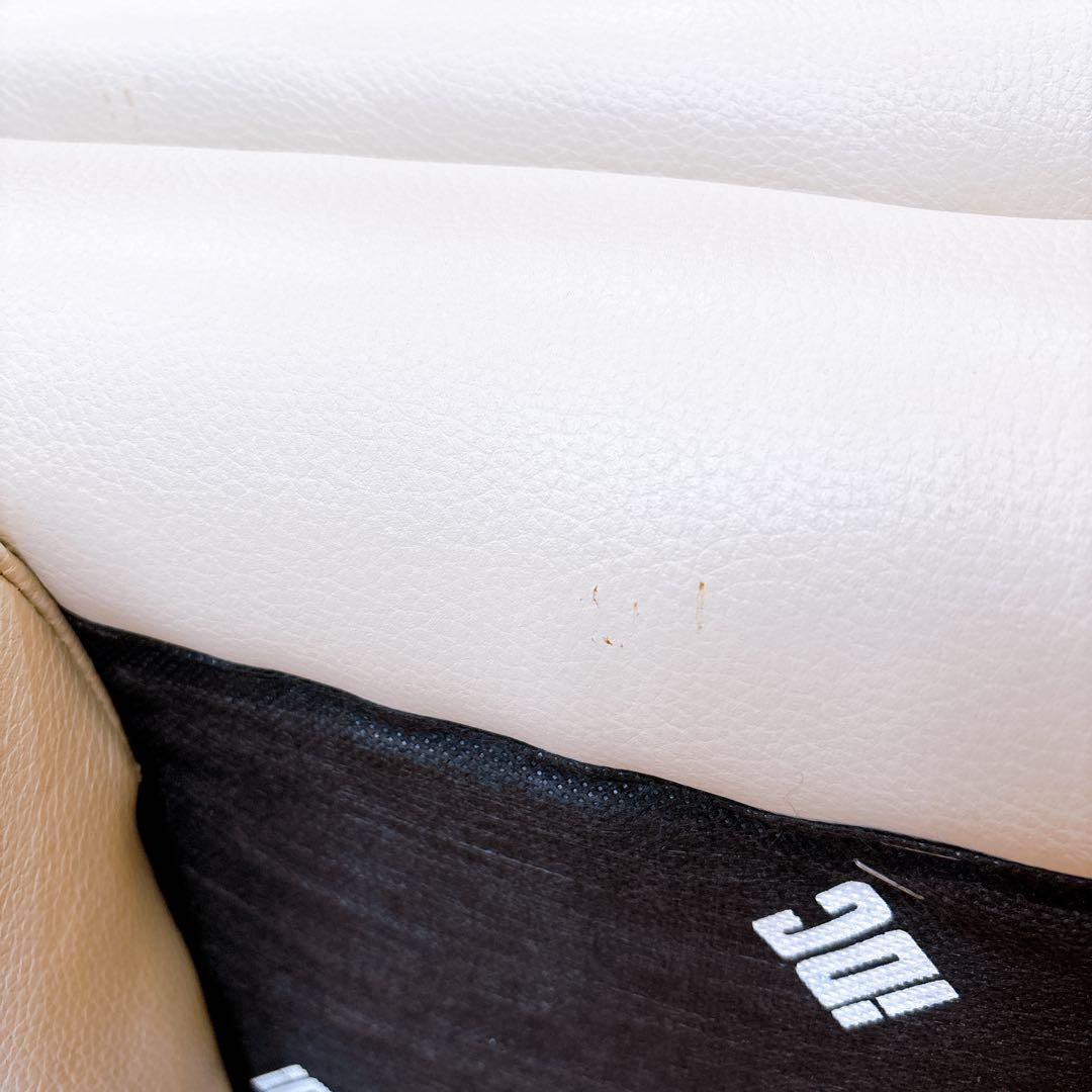 IDC大塚家具 L/SComfort-03 総革 オットマン スツール 白