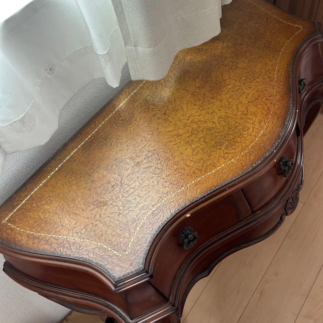 アンティーク調 コンソールテーブル サイドボード チェスト 猫脚 ブラウン