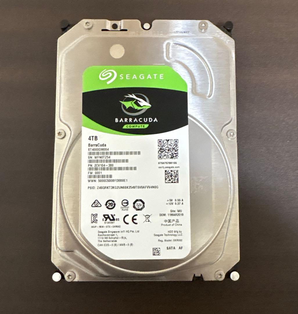 Seagate 4TB HDD ST4000DM004【使用8000時間】