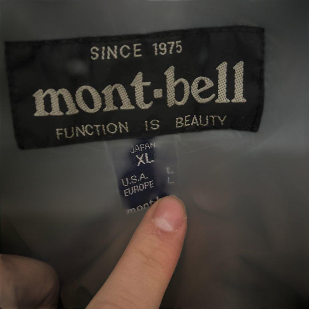 90s 旧タグ mont-bell ダウンジャケット XL ネイビー