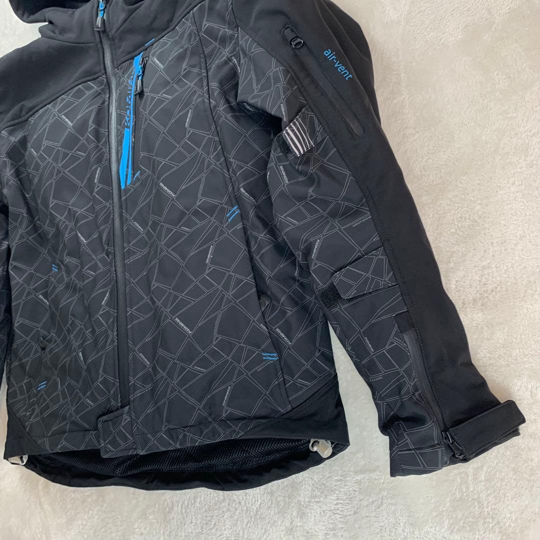 美品　コミネ バイク用 プロテクトソフトシェルウィンターパーカ-イフ Lサイズ