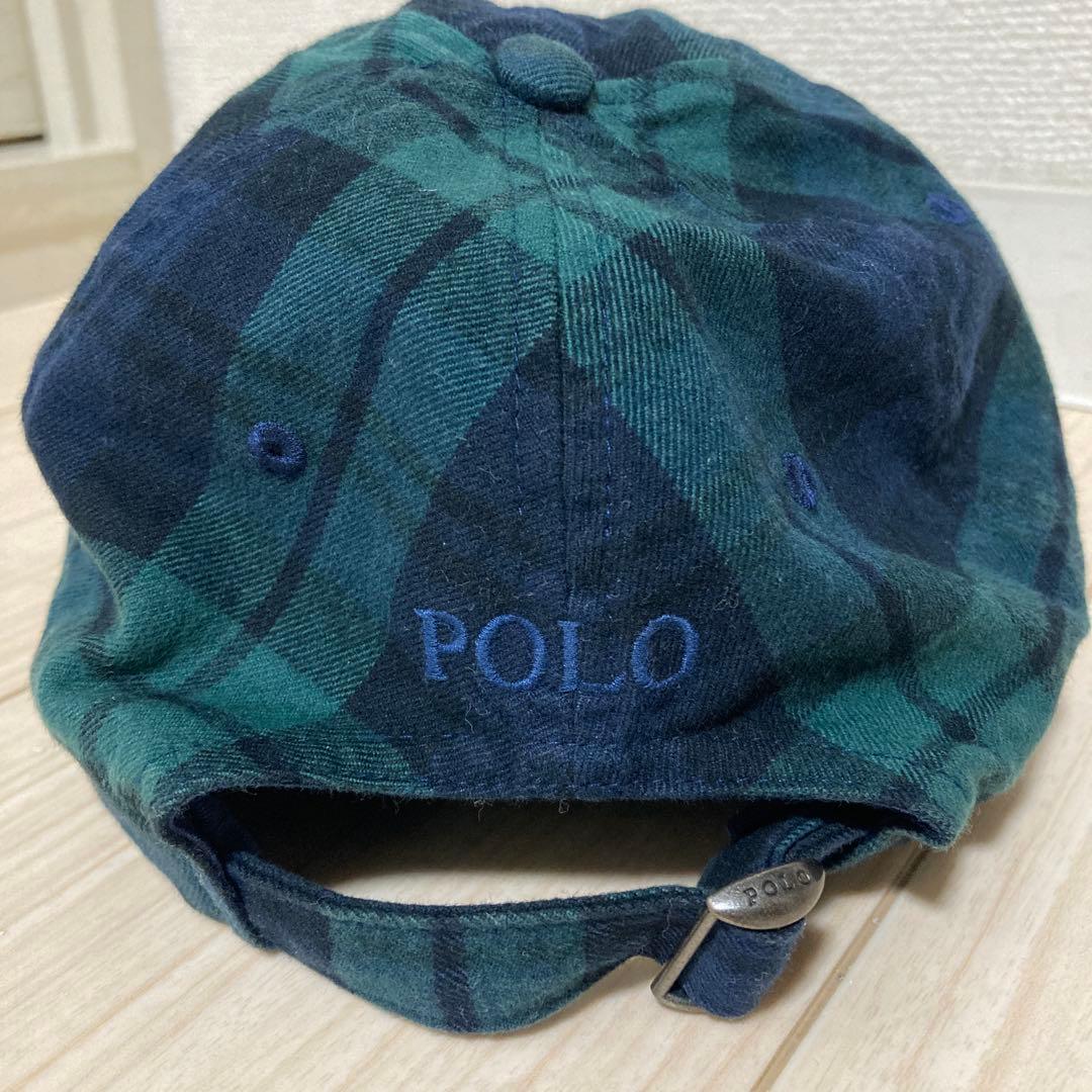 Polo チェック柄 ベースボールキャップ　ラルフローレン