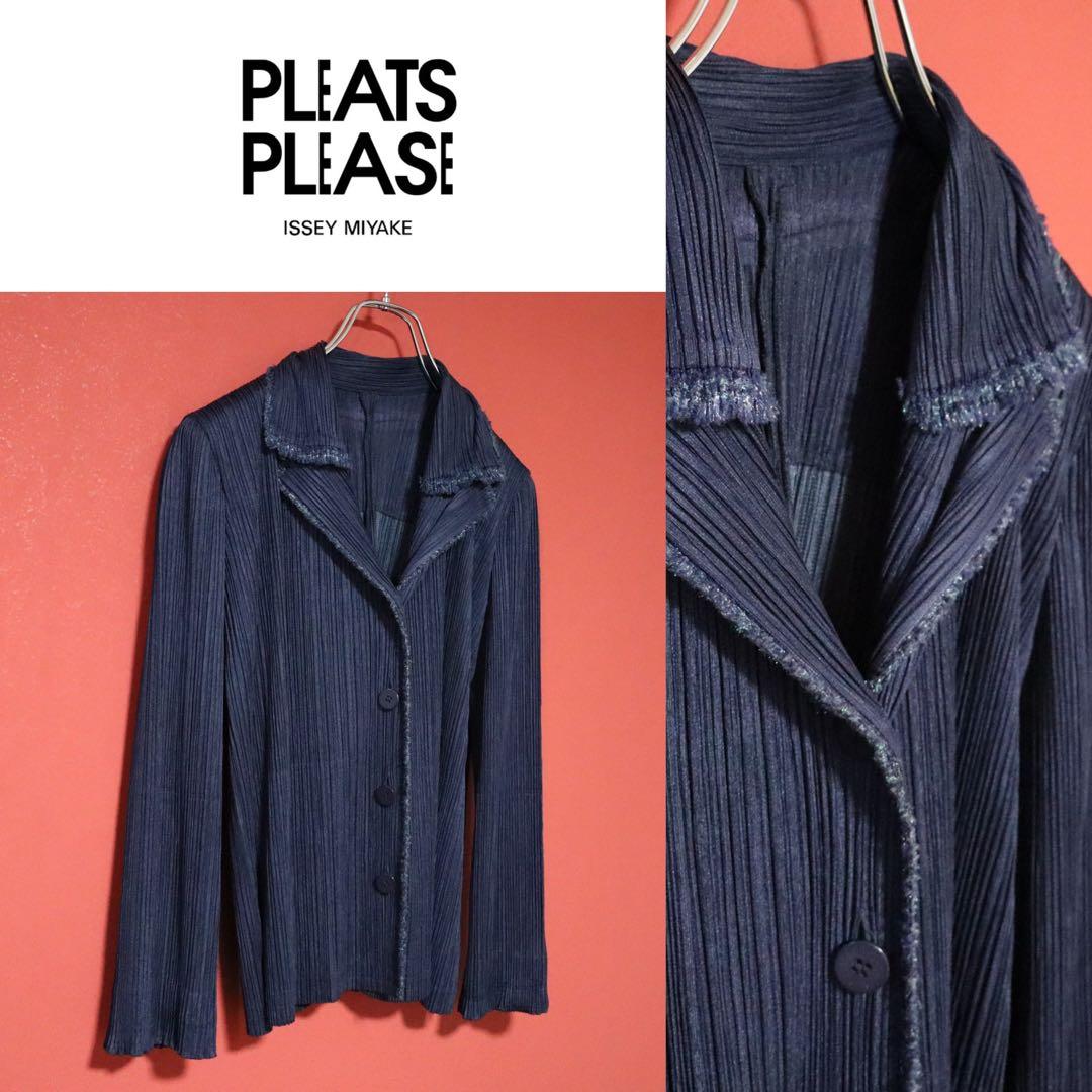 【美品】PLEATS PLEASE プリーツ 切替デザイン テーラードジャケット