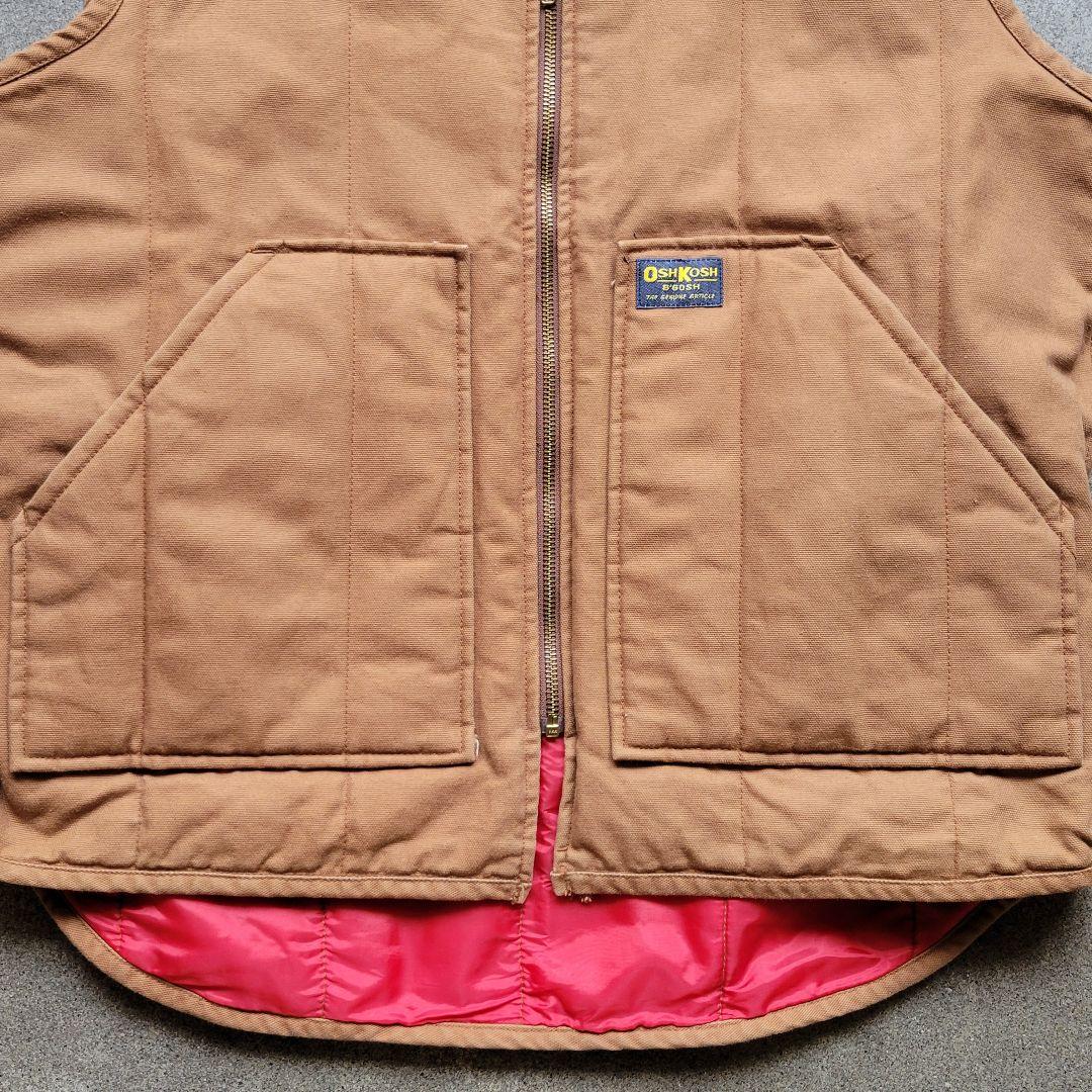 80s90s Oshkosh B-GOSH ダック地 ワークベスト 40