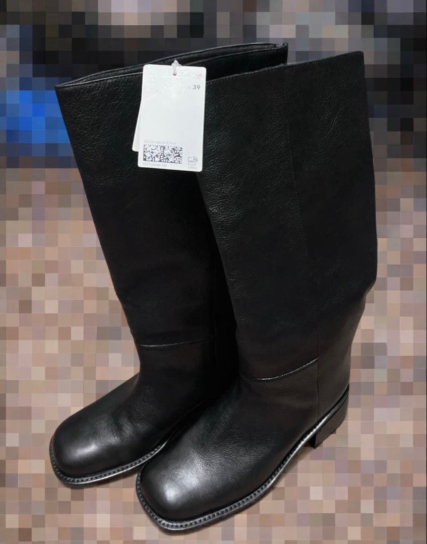  ロングブーツ　ブラック　EU39/24.5cm 新品未使用　タグ付き