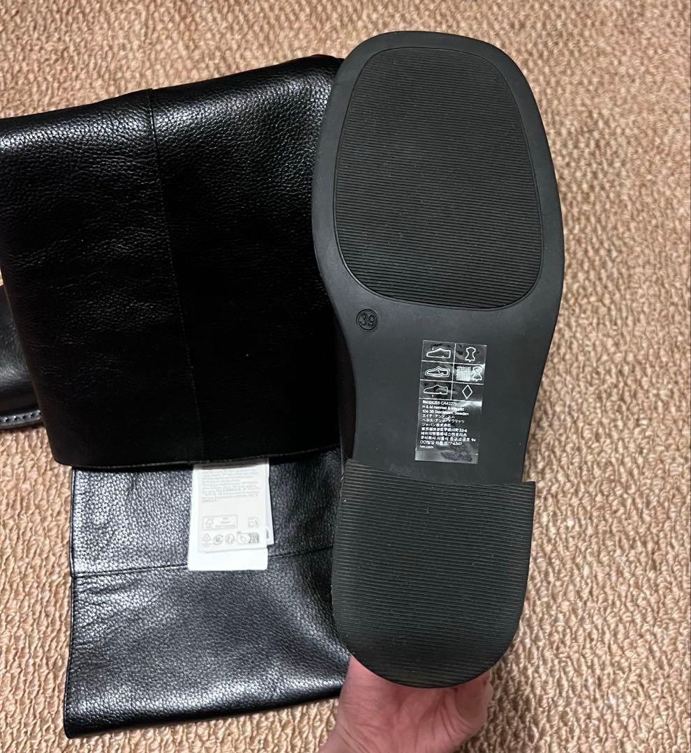  ロングブーツ　ブラック　EU39/24.5cm 新品未使用　タグ付き