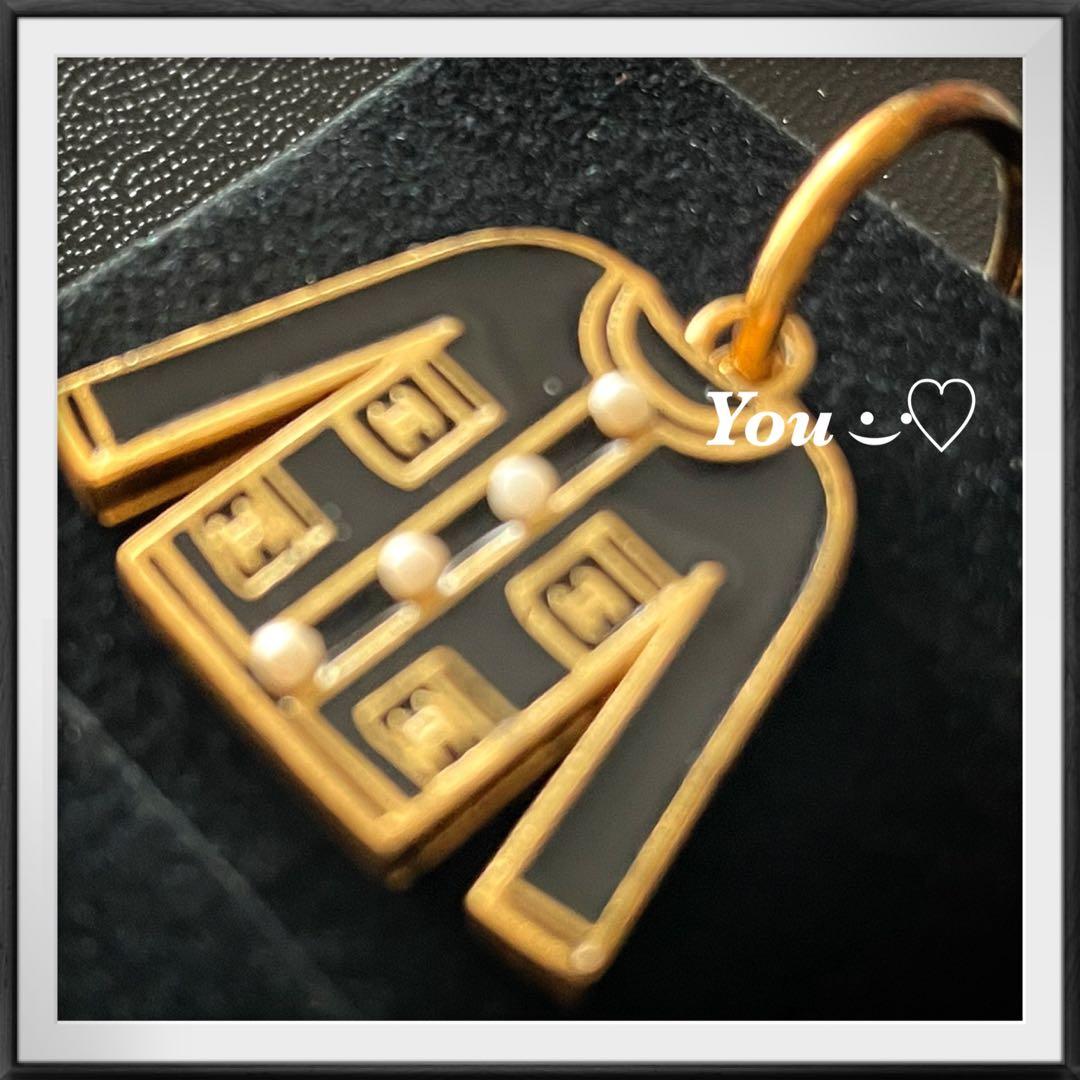 シャネル 02A ピアス GP×フェイクパール ブラック×ゴールド ジャケット