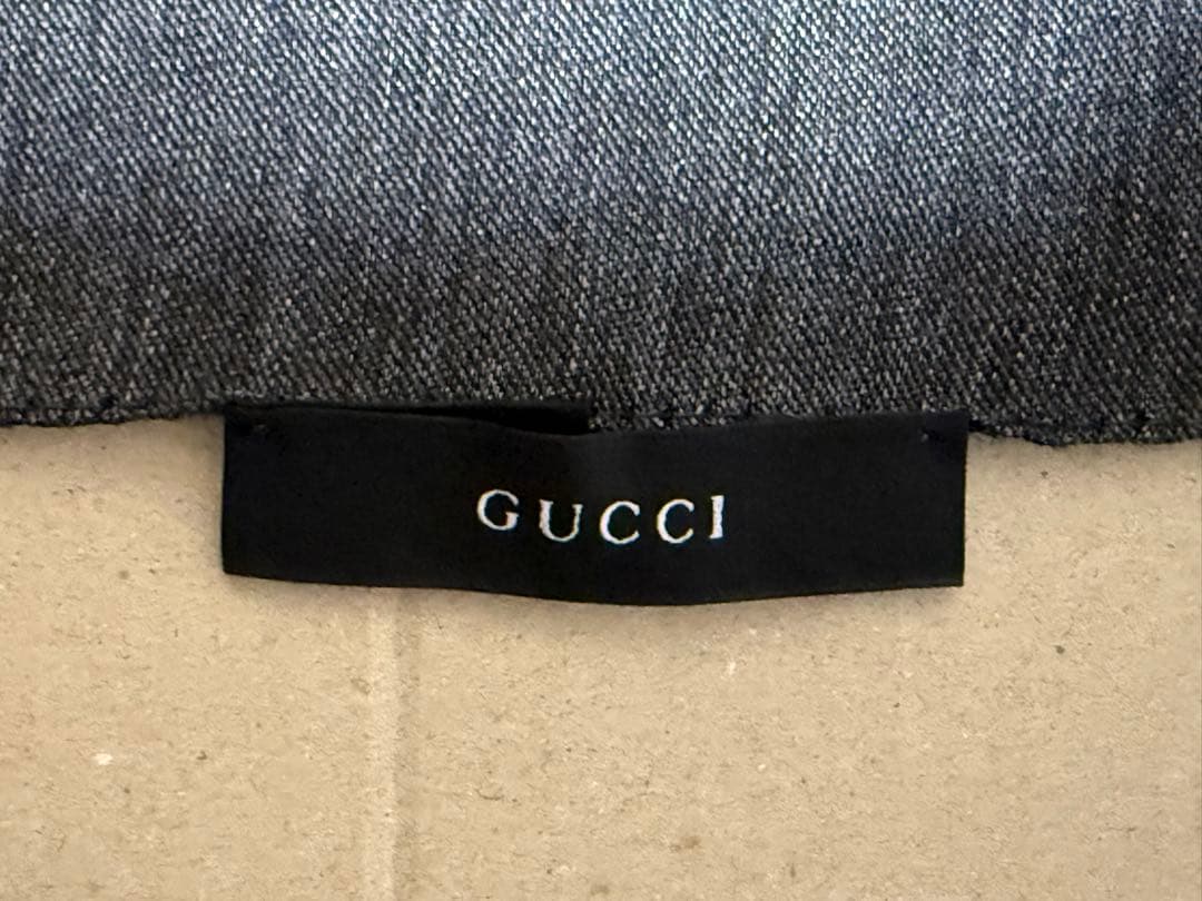 GUCCI GG柄 ストール 大判 ダークグレー