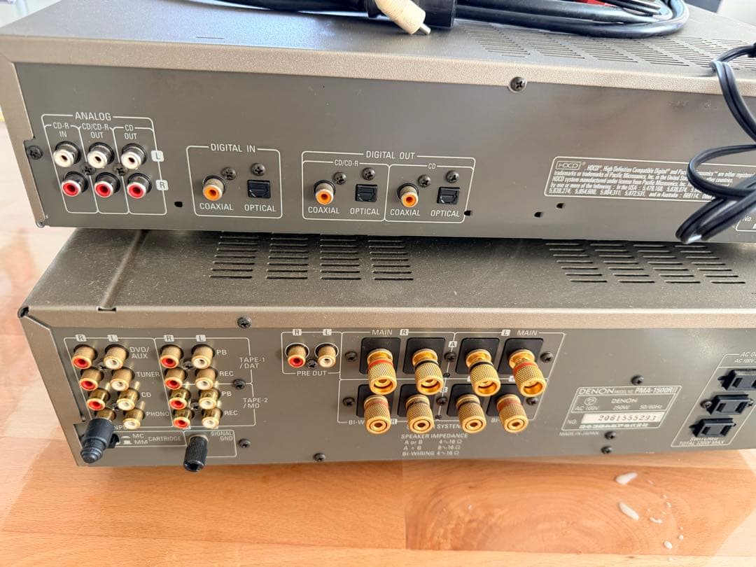 り*り様 DENON CDR-W1500 CDレコーダーとアンプセット 2台のユ