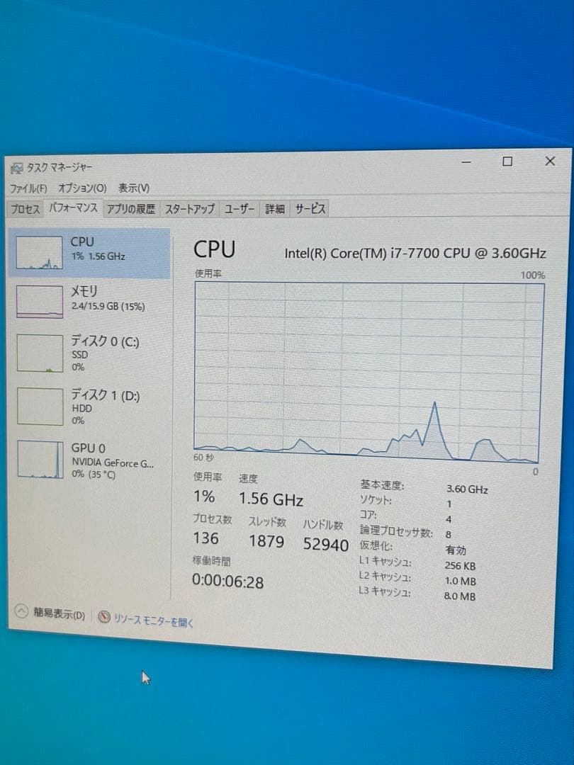自作ゲーミングPC GTX1060 FPSゲームプレイ可