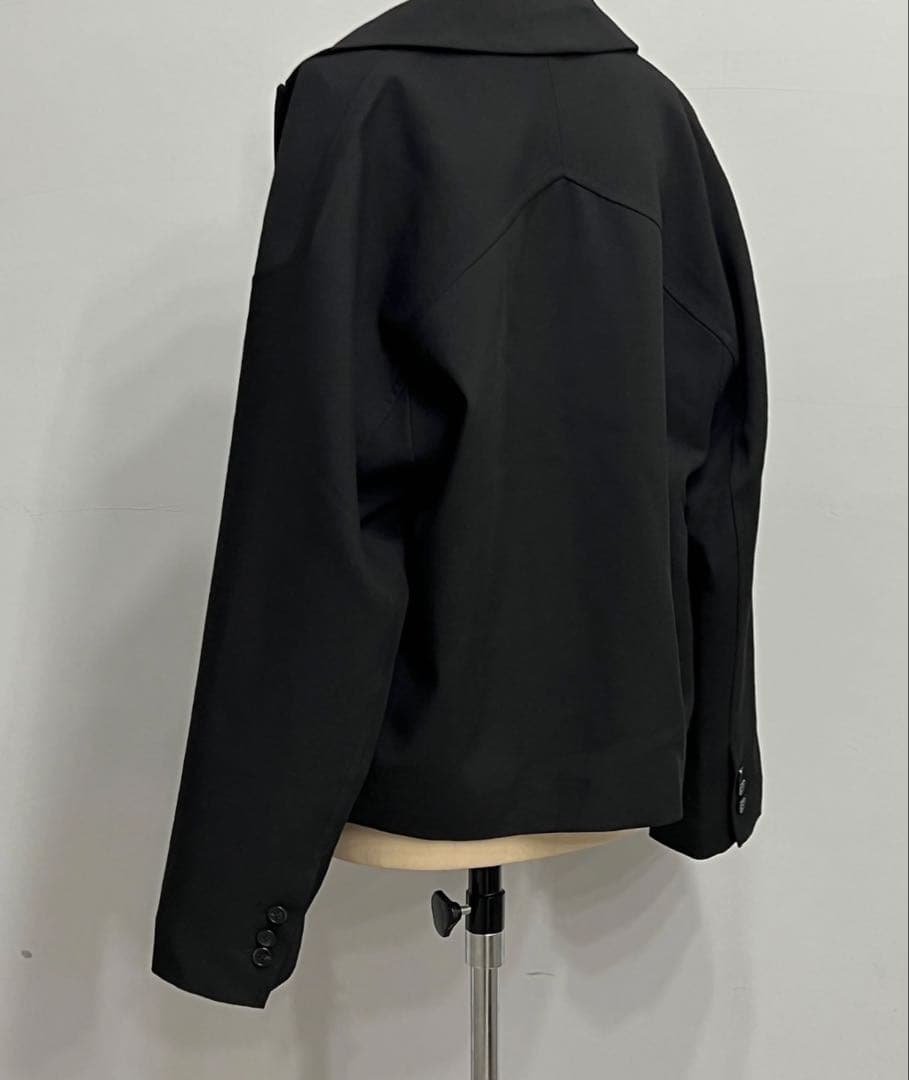 chuclla クロップド ルーズテーラードジャケット M/L ブラック