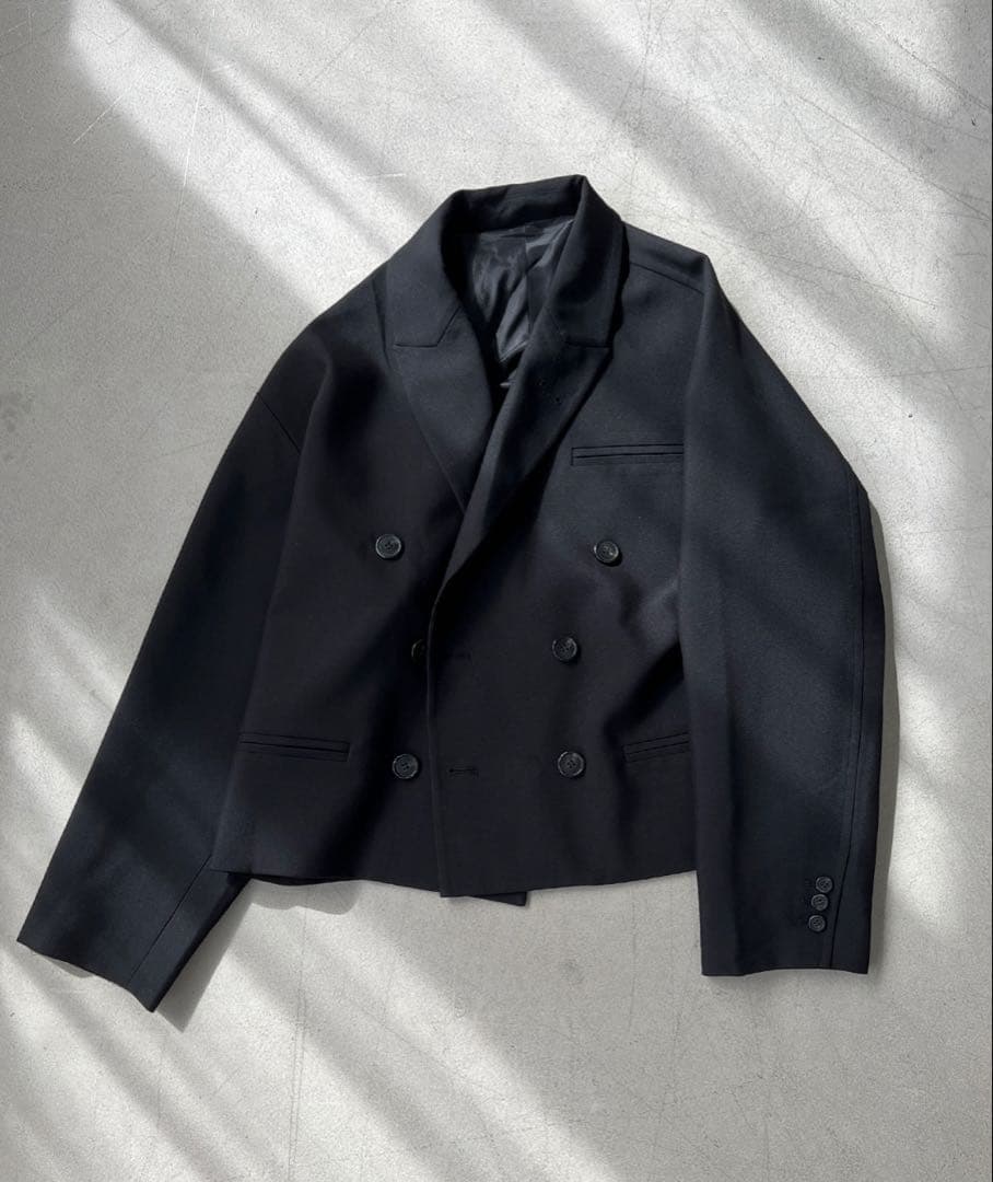 chuclla クロップド ルーズテーラードジャケット M/L ブラック