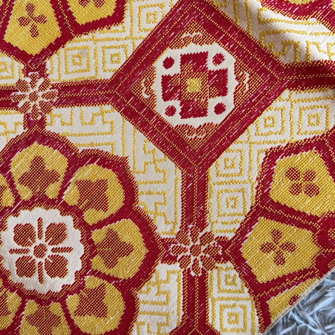 アンティーク　京袋帯　相良刺繍　正倉院　美品　レア