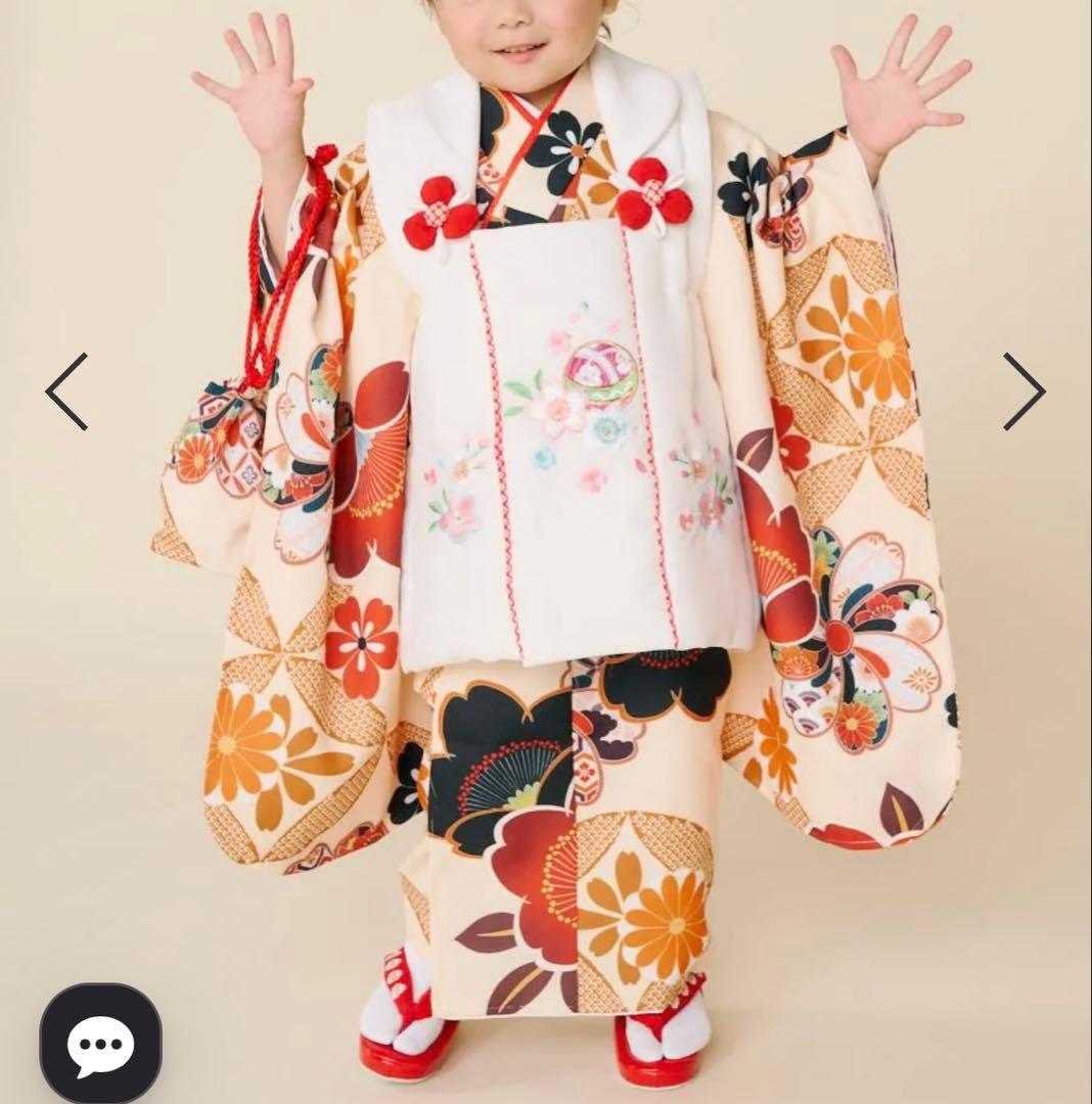 七五三 3歳　女の子　753 着物　MIMATSU 花ひめ　セット　フルセット