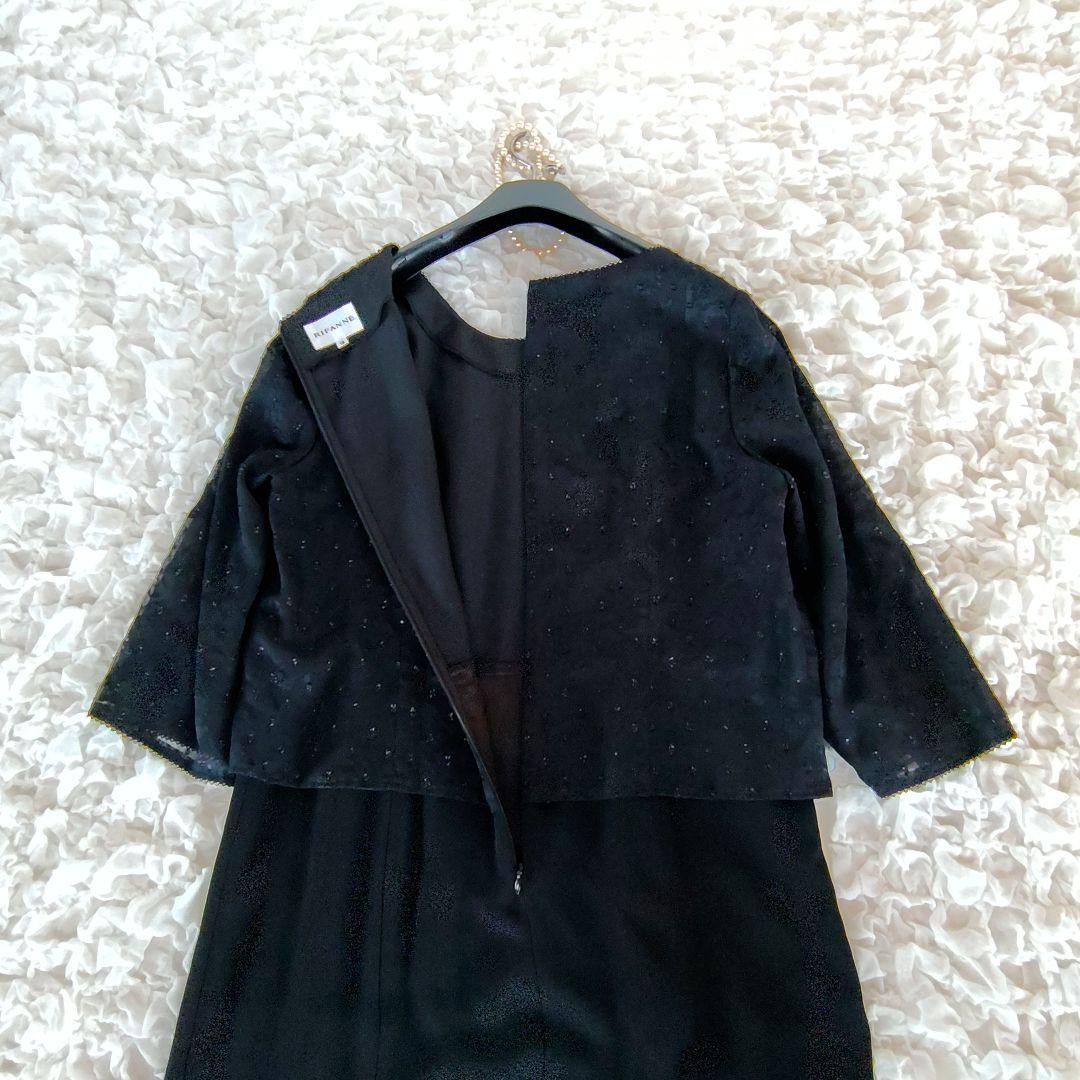 極美品　東京ソワール　13号　Rifanne　ロング丈ワンピース　レース