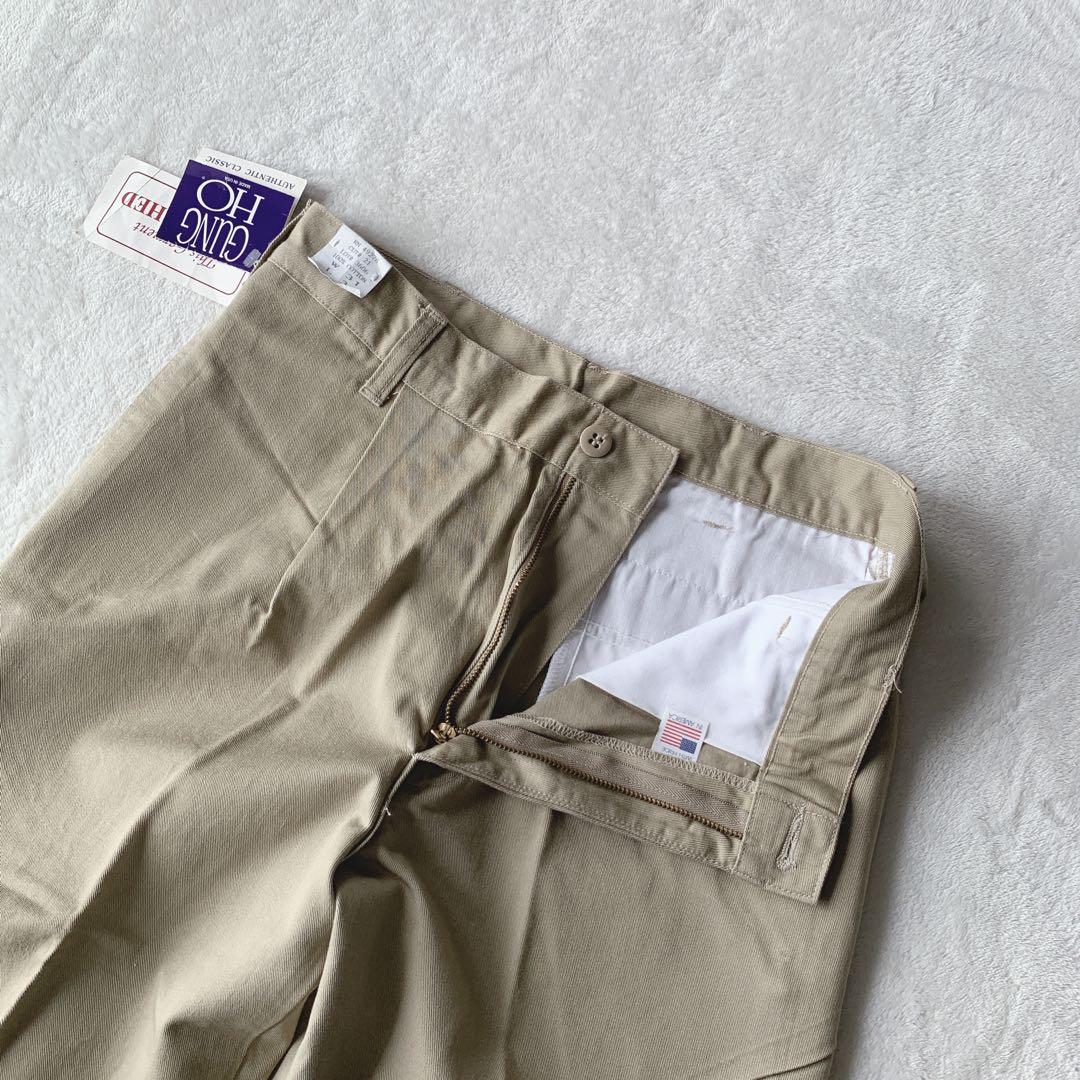 デッドストック！USA製 GUNG HO ガンホー パンツ ワンタック チノパン